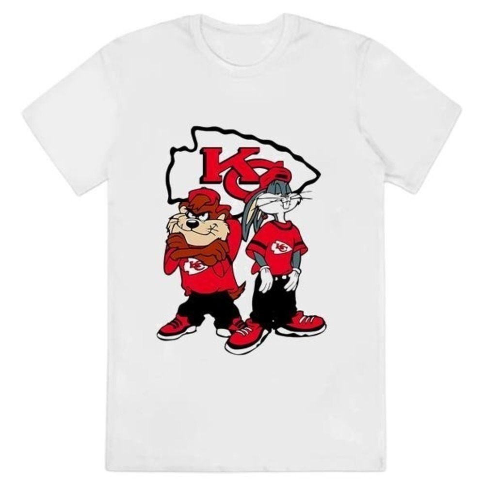 Looney Tunes Bugs And Taz Kansas City Chiefs Shirt